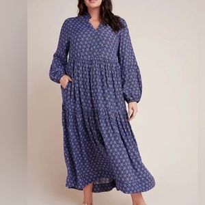 Anthropologie Maeve Tamarind Maxi Dress